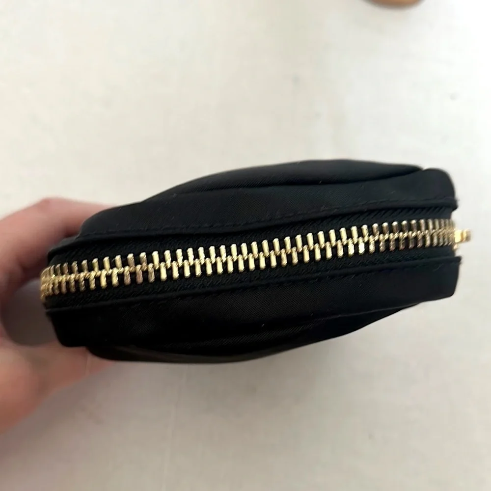 Black nylon waterproof Cosmetic bag black NWOT
